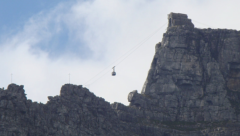table.jpg - A view of the Table Mountain tram from below.