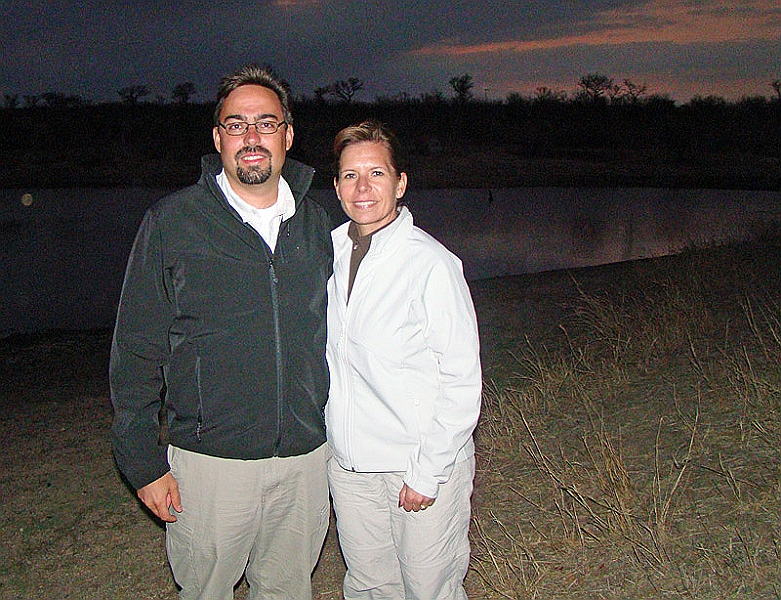 sundowners1.jpg - John and Tonya enjoy a sundowner on Tonya's birthday